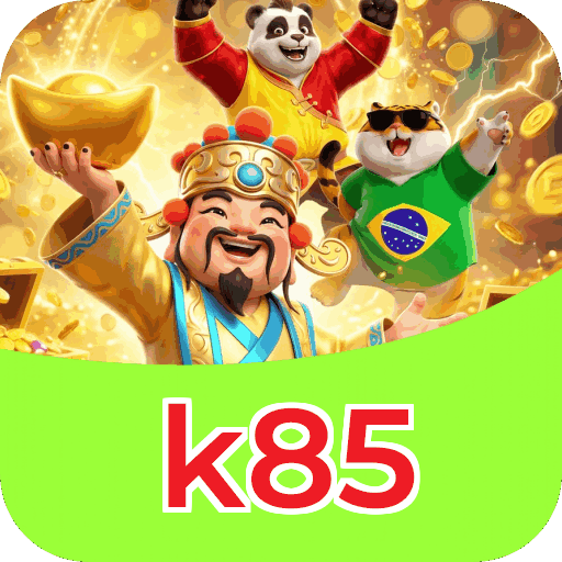 Interface do aplicativo k85 mostrando jogos disponíveis no iOS e Android